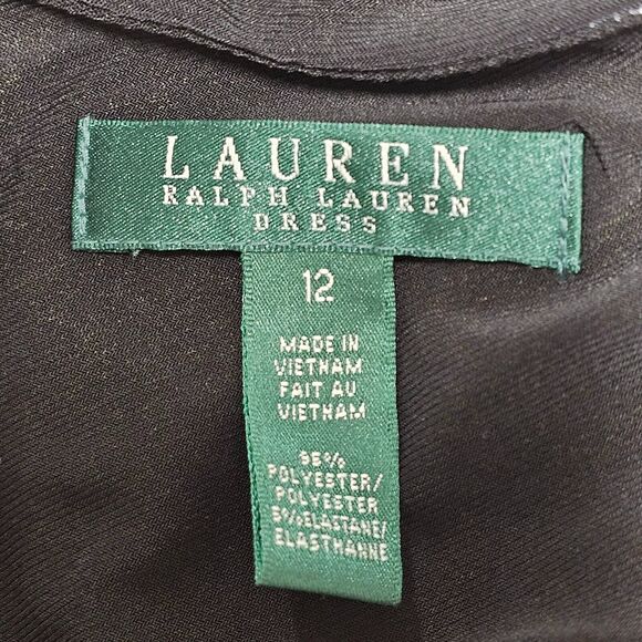 Y2K Lauren Ralph Lauren Womens Dress Sz 12 Whimsygoth Corporate Slinky Knit NWT - Picture 9 of 9